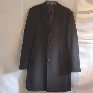 Lauren by Ralph Lauren Classic Fit Topcoat - Black Cashmere Wool - Medium